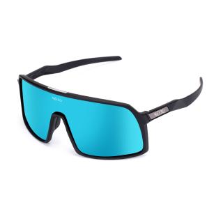 NEIBO FALCON - matte black/ice blue Sluneční brýle + náhradní sklo černé
