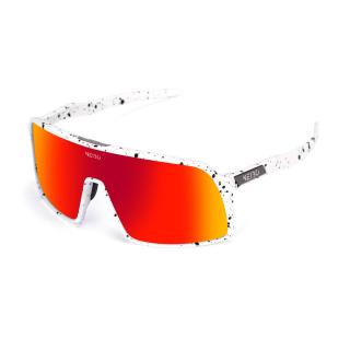NEIBO FALCON - matte white spots/fire orange Sluneční brýle + náhradní sklo černé