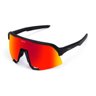 NEIBO HAWK - matte black/fire orange Sluneční brýle + náhradní sklo černé