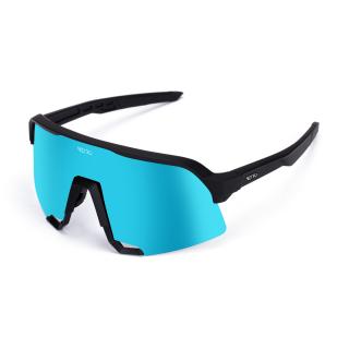 NEIBO HAWK - matte black/ice blue Sluneční brýle + náhradní sklo černé