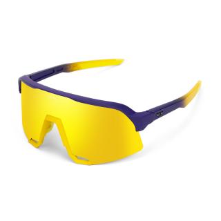NEIBO HAWK - matte purple, yellow/gold Sluneční brýle + náhradní sklo černé