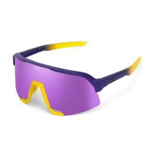 NEIBO HAWK - matte purple, yellow/purple Sluneční brýle + náhradní sklo černé