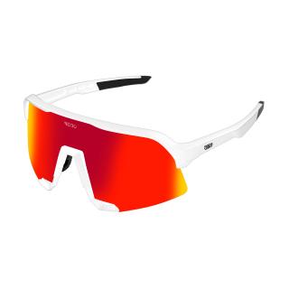 NEIBO HAWK - matte white/fire orange Sluneční brýle + náhradní sklo fotochromatické