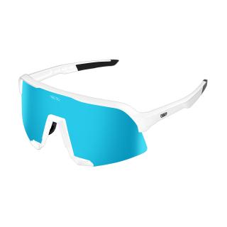 NEIBO HAWK - matte white/ice blue Sluneční brýle + náhradní sklo černé