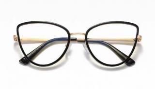 Luxbryle Dámské dioptrické brýle Delfina (obruby + čočky) - Černá