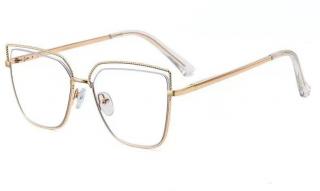 Luxbryle Dámské dioptrické brýle Macarena (obruby + čočky) - Zlatá