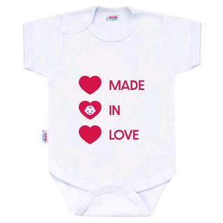 Body s potiskem New Baby MADE IN LOVE 62 (3-6m)