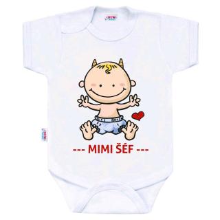 Body s potiskem New Baby MIMI ŠÉF 80 (9-12m)