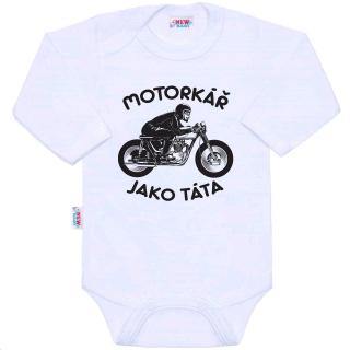 Body s potiskem New Baby Motorkář jako táta 56 (0-3m)