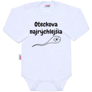 Body s potiskem New Baby Oteckova najrýchlejšia 74 (6-9m)