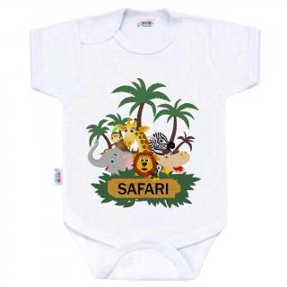 Body s potiskem New Baby SAFARI 56 (0-3m)