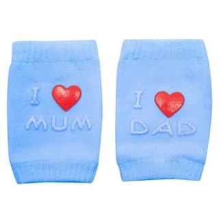 Dětské nákoleníky New Baby s ABS I Love Mum and Dad modré