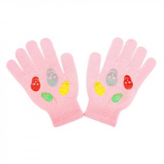 Dětské zimní rukavičky New Baby Girl světle růžové 122 (6-7 rokov)