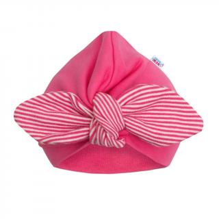 Dívčí čepička turban New Baby For Girls stripes 80 (9-12m)