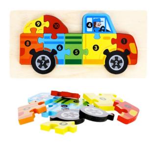 Dřevěné puzzle auto