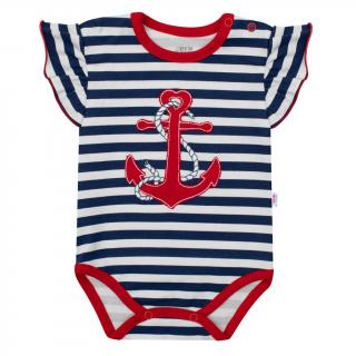 Holčičí body s krátkým rukávem New Baby Marine 62 (3-6m)