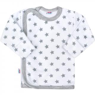 Kojenecká košilka New Baby Classic II šedá s hvězdičkami 50