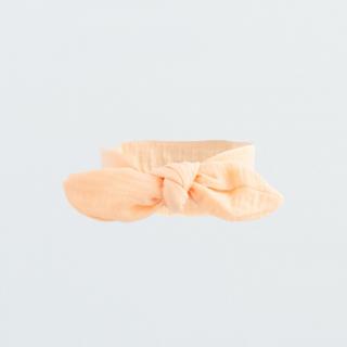 Kojenecká mušelínová čelenka New Baby Leny peach 56 (0-3m)