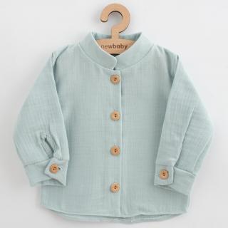 Kojenecká mušelínová košile New Baby Soft dress mátová 68 (4-6m)