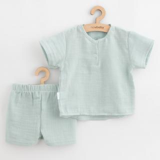 Kojenecká mušelínová soupravička New Baby Soft dress mátová 56 (0-3m)