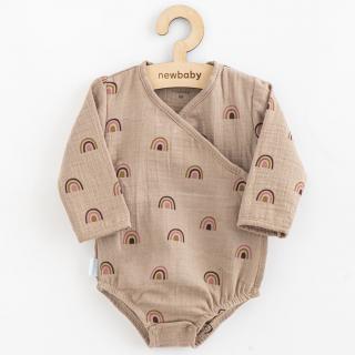 Kojenecké mušelínové body s bočním zavazováním New Baby Rainbow 56 (0-3m)