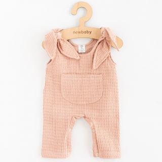 Kojenecké mušelínové lacláčky New Baby Comfort clothes růžová 56 (0-3m)