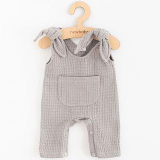Kojenecké mušelínové lacláčky New Baby Comfort clothes šedá 56 (0-3m)
