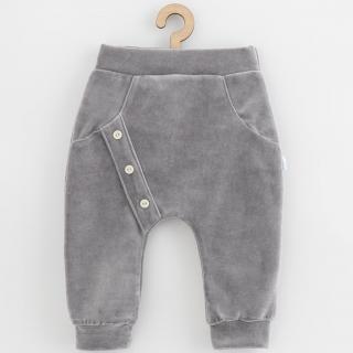 Kojenecké semiškové tepláčky New Baby Suede clothes šedá 62 (3-6m)