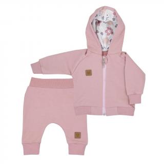 Kojenecké tepláčky a mikinka s kapucí Koala Flowers 80 (9-12m)