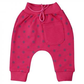 Kojenecké tepláčky Koala Dots tmavě růžová 80 (9-12m)