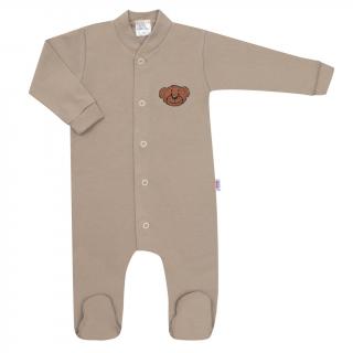 Kojenecký bavlněný overal New Baby BrumBrum latte 80 (9-12m)