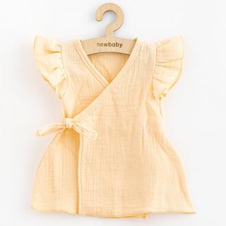 Letní kojenecké mušelínové šaty New Baby Leny peach 56 (0-3m)