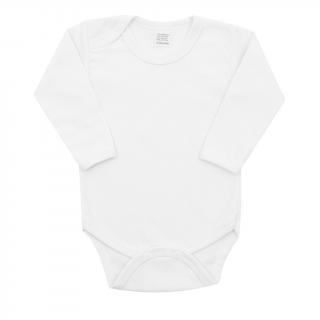 Luxusní body dlouhý rukáv New Baby - bílé 86 (12-18m)