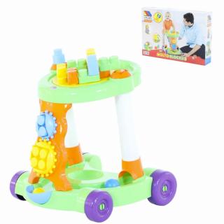 Molto Blocks 3 - vozík se stavebnicí zelené
