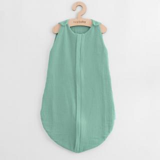 Mušelínový spací vak pro miminka New Baby zelený 0-6 m