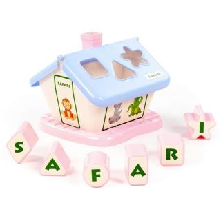 Safari vkládačka naučný domeček růžový