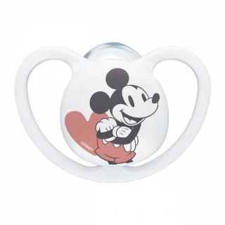 Šidítko Space NUK 6-18m Disney Mickey Mouse bílá 6-18 m