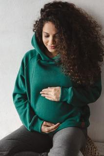 Těhotenská a kojící mikina Motherhood oversize milk & love zelená L