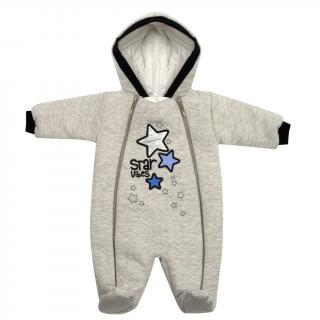 Zimní kojenecká kombinéza s kapucí Koala Star Vibes modrá 62 (3-6m)