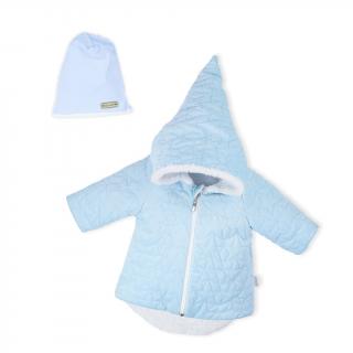 Zimní kojenecký kabátek s čepičkou Nicol Kids Winter modrý 62 (3-6m)