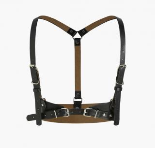 Bodypiece harness / kšandy / pásek - černý koženkový