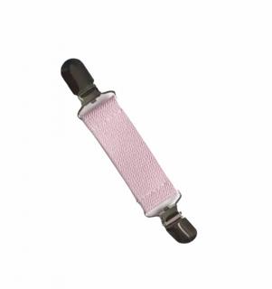 DARK elastická spona - clip na oblečení / světle růžová