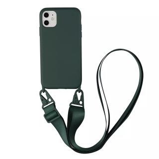 IPHONE Crossbody kryt / závěs na telefon s popruhem - temně zelená Velikost: Iphone 11 PRO