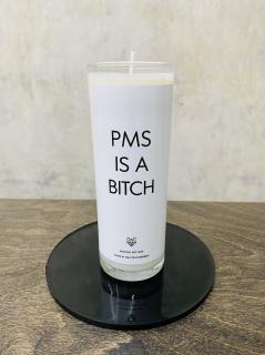 IRONIC CANDLES - PMS IS A BITCH / kokos - bílá Velikost: Střední / Medium