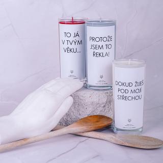 IRONIC CANDLES - TO JÁ V TVÝM VĚKU... Barva: Černobílá - JASMÍN, Velikost: Střední / Medium