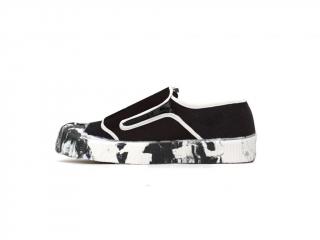 KAVE Footwear nazouvací tenisky slip-on ZIPPER 55/3/7 BLACK / MARBLE Velikost: 37