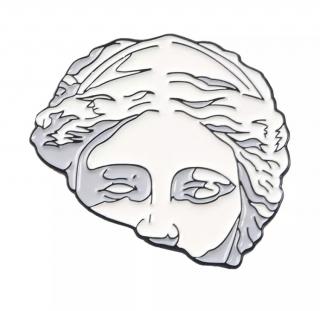 Pin / Brož destička Antická hlava - obličej - půlka
