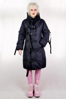 PRINCESS TIRAMISU zimní bunda / kabát - pouffer long / ALL BLACK Velikost: L