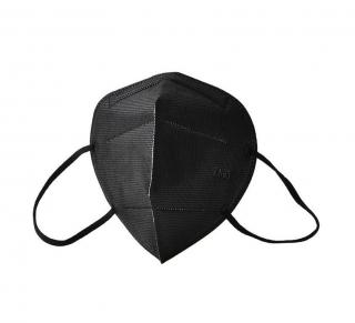 Respirátor black FFP2 / KN95 maska / černá rouška Velikost: 1 ks