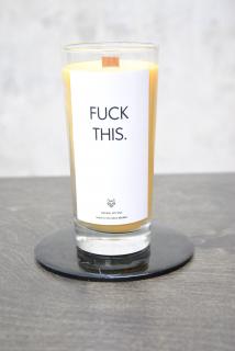 Things by E. - IRONIC CANDLES - FUCK THIS! / yellow - MANGO